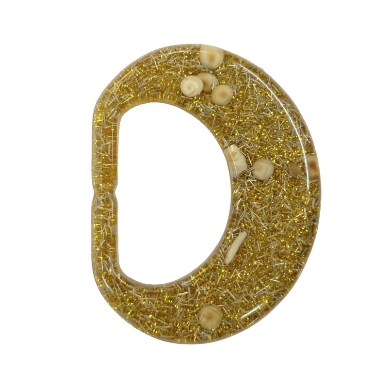 PLASTIC OVAL BUCKLE gold dust