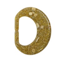 PLASTIC OVAL BUCKLE gold dust