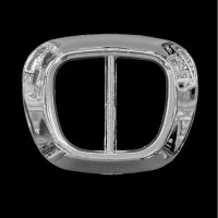 PLASTIC OVAL BUCKLE silver