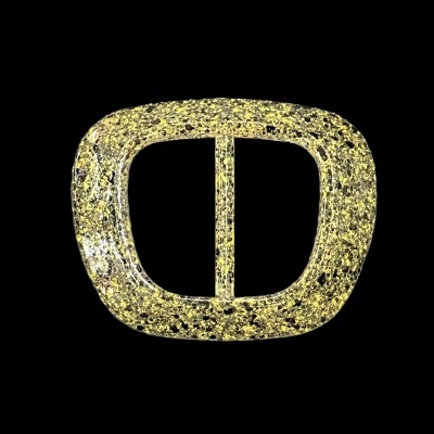 PLASTIC SQUARE BUCKLE gold dust