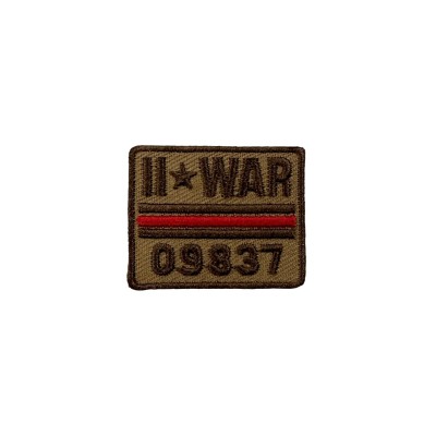 IRON ON PATCH RECTANGLE MEDIUM "War 09837"