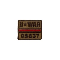 IRON ON PATCH RECTANGLE MEDIUM "War 09837"