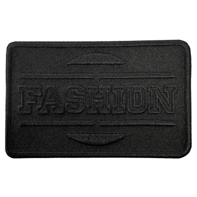IRON ON PATCH RECTANGLE XL "Fashion" black