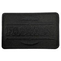 IRON ON PATCH RECTANGLE XL "Fashion" black