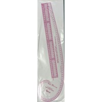 PLASTIC FRENCH HIP CURVED RULER transparent